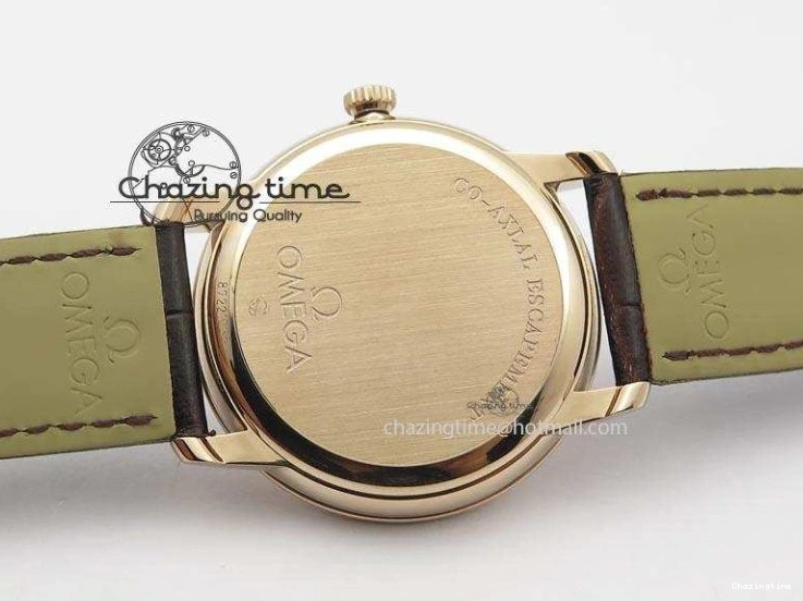 0422 TimelessDesign De Ville MK 1:1 Best Edition RG Black Dial On Black Leather Asian Seagull T1701 (Sec@6) 8236